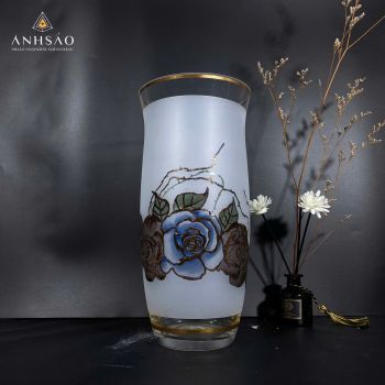 Lọ Hoa Pha Lê EGERMAN Vẽ Hoa Hồng Cao Cấp - Nâng Tầm Thẩm Mĩ