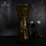 Lọ Hoa Pha Lê EGERMAN Vẽ Hoa Đào Bó Mạ Cao Cấp