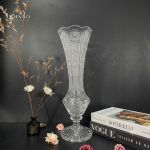 Lọ Hoa Pha Lê Ống Chân Đế Mài 57