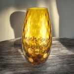 Lọ hoa pha lê Egermann hoạ tiết chấm bi size 30cm