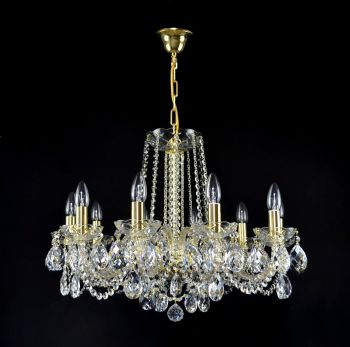 Đèn Pha Lê Treo Trần Maniera 10 Bóng – Vẻ Đẹp Hoàng Kim