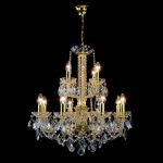 Đèn Pha Lê Treo Trần Maniera 12 Bóng Alpha Cao Cấp