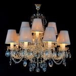 Đèn Pha Lê Treo Trần Maniera 12 Bóng Alpha Có Chụp