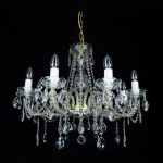 Đèn Pha Lê Treo Trần Belle 8 Bóng Tỏa Sáng Lung Linh