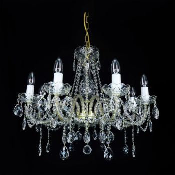 Đèn Pha Lê Treo Trần Belle 8 Bóng Tỏa Sáng Lung Linh